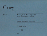 GRIEG E. - DANZAS NORUEGAS OP.35 PIANO 4 MANOS URTEXT