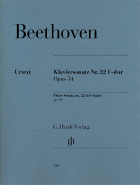 BEETHOVEN L.V. - SONATA Nº 22 FA M OP.54 URTEXT
