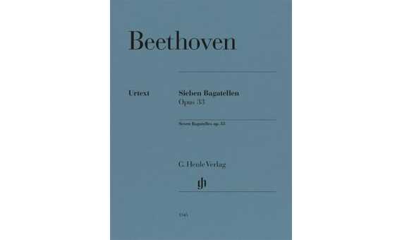 BEETHOVEN L.V. - BAGATELAS (7) URTEXT - OP.33 (P) DIGITADA