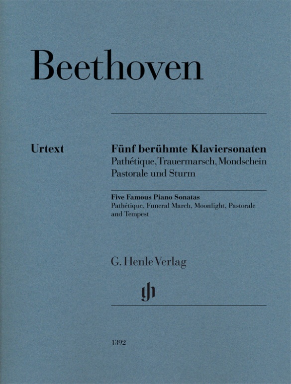 BEETHOVEN L.V. - SONATAS PIANO FAMOSAS (5) PATÉTICA, MARCHA FUNERAL ,CLARO DE LUNA , PASTORAL Y TEMD