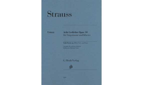 STRAUSS R. - POEMAS OP.10 (8) ACHT GEDICHTE URTEXT VOZ MEDIA