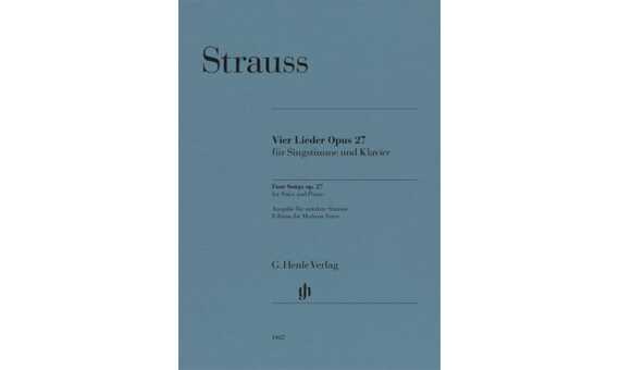 STRAUSS R. - LIEDER OP.27 (4) CLAVE ORIGINAL VOZ MEDIA URTEXT)