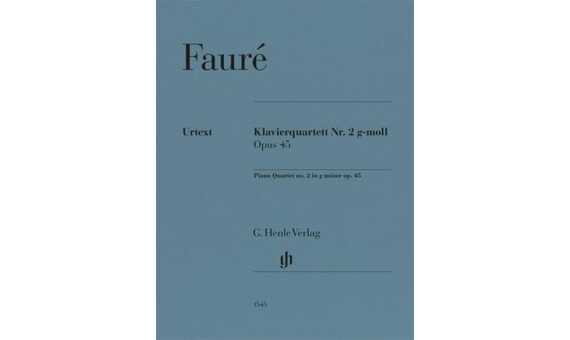 FAURE G. - CUARTETO CUERDA CON PIANO Nº 2 SOL m OP.45 URTEXT