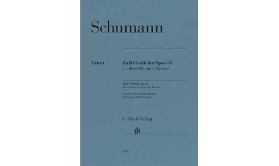 SCHUMANN R. - POEMAS (CANCIONES) SOBRE TEXTO KERNER OP.35 (12) VOZ MEDIA