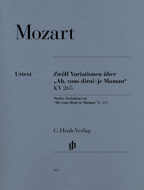 MOZART W.A. - VARIACIONES AH! VOUS DIRAI-JE MAMAN KV.265 (300E) - URTEXT (P)