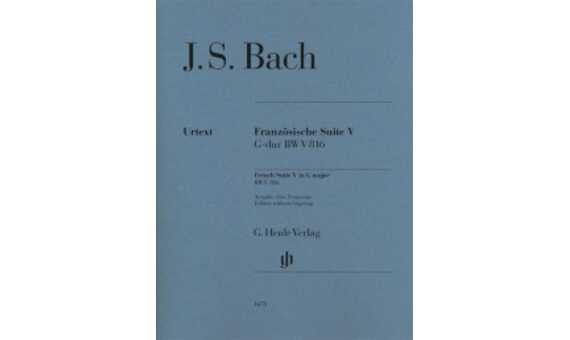 BACH J.S - SUIT FRANCESA Nº 5 SOL M BWV 816 URTEXT