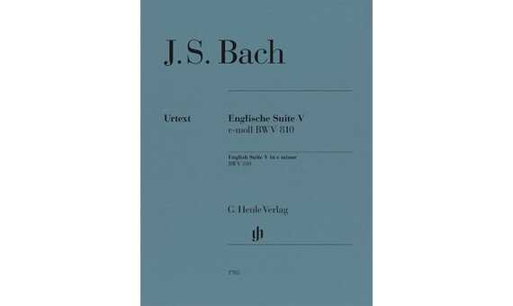 BACH SUIT INGLESA Nº 5 MI m BWV 810 URTEXT DIGITADA