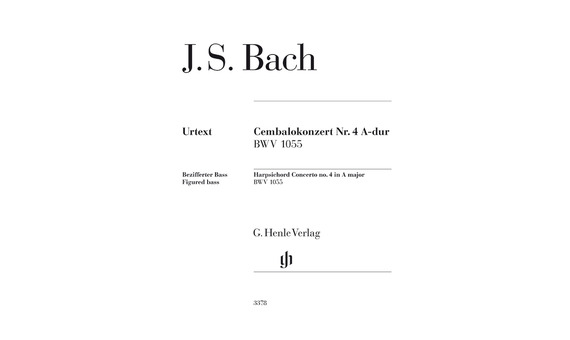BACH J.S. - CONCIERTO Nº 4 LA M URTEXT - BWV.1055 (BAJO CIFRADO) URTEXT