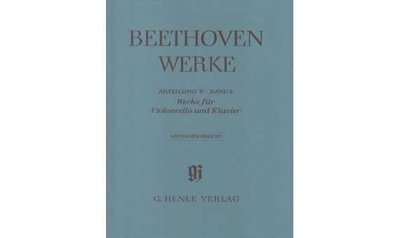 BEETHOVEN L.V. - OBRAS PARA VIOLONCHELO Y PIANO URTEXT Edición completa, informe crítico
