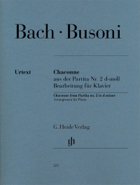 BACH/BUSONI - CHACONA DE LA PARTITA Nº2 RE m - URTEXT (Piano