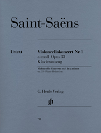 SAINT SAENS C. - CONCIERTO Nº1 LA m OP.33 URTEXT -CELLO Y PIANO -