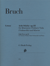 BRUCH M. - PIEZAS (8) - CL(V)/VA(VC)/P - OP.83 URTEXT -