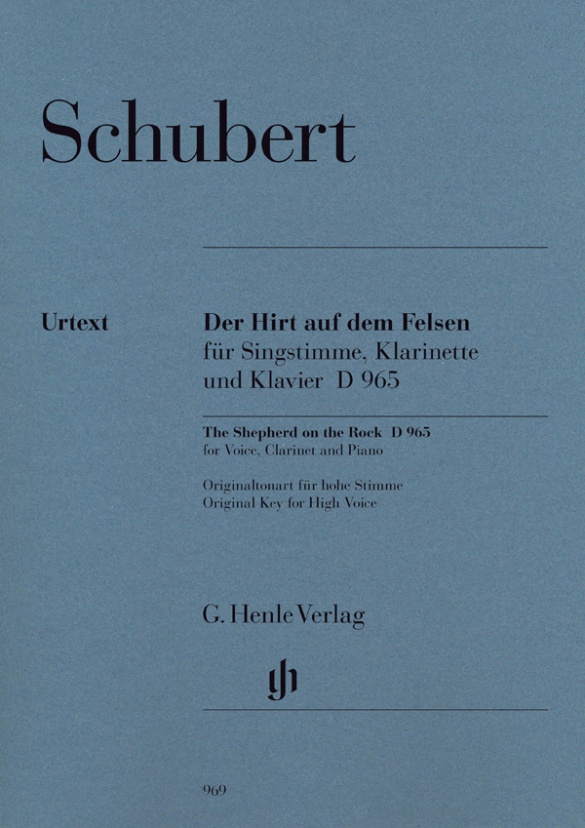 SCHUBERT F. - EL PASTOR EN LA ROCA D.965 - URTEXT (VOZ Y CL/P)