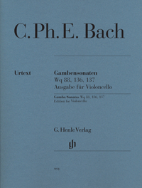 BACH C.P.E. - SONATAS Wq 88, 136, 137 URTEXT -