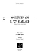 MARTIN Y SOLER V. - LA FESTA DEL VILLAGGIO