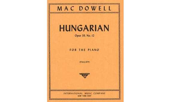 MACDOWELL E. - HUNGARIAN OP.39/12