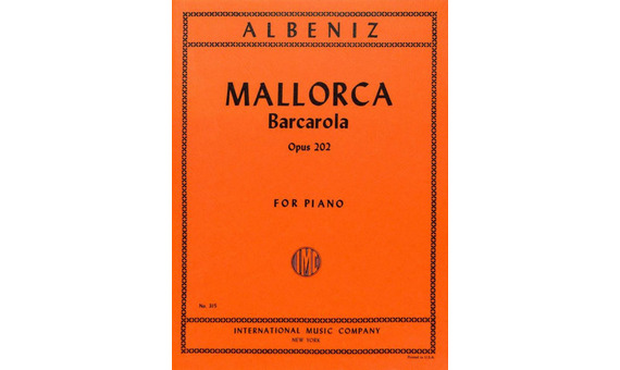 ALBENIZ I. - MALLORCA,BARCAROLA - OP.202