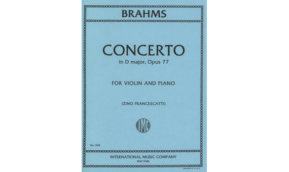 BRAHMS J. - CONCIERTO RE M CON CADENCIAS - OP.77
