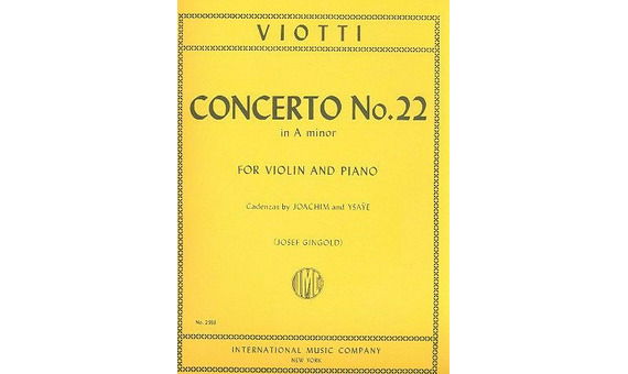 VIOTTI G.B. - CONCIERTO Nº22 LA m - (V/P)