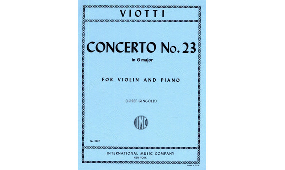 VIOTTI G.B. - CONCIERTO Nº23 SOL M -