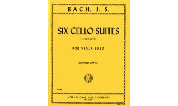 BACH J.S. - SUITES (6) ORIGINALES PARA CELLO - BWV.1007-1012 REV.DAVIS