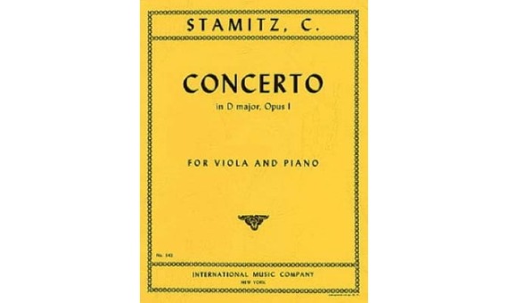 STAMITZ C. - CONCIERTO RE M - OP.1