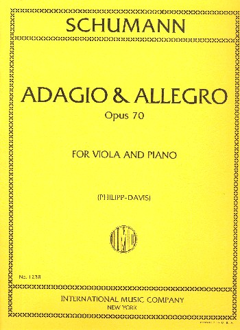 SCHUMANN R. - ADAGIO Y ALLEGRO - OP.70 - VIOLA Y PIANO