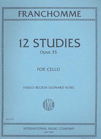 FRANCHOMME A. - ESTUDIOS (12) - OP.35 - VIOLONCHELO Y PIANO