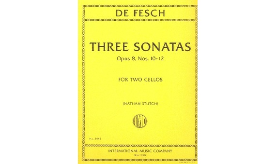 DE FESCH W. - SONATAS (3) - OP.8 Nº10-12