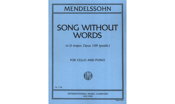 MENDELSSOHN F. - CANCION SIN PALABRAS RE M - OP.109 POST.