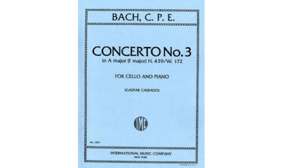 BACH C.P.E. - CONCIERTO Nº3 LA M - W.172