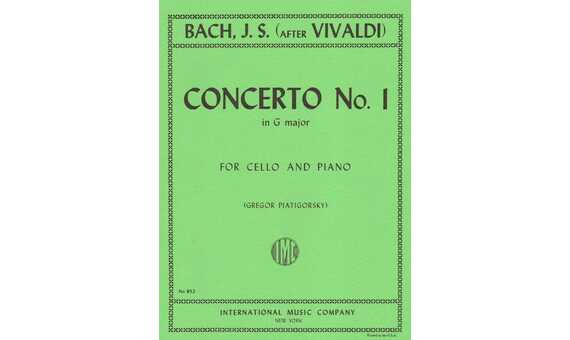 BACH J.S. - CONCIERTO Nº1 SOL M (VIOLONCELLO Y PIANO)