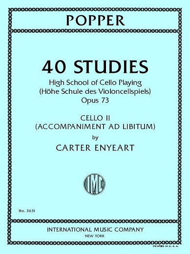 POPPER D.- ESTUDIOS (40) OP.73 cello II Acompañamiento