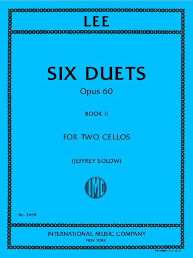 LEE. - DUETS (6) OP.60 Vº2 (2 CELLOS)