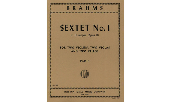 BRAHMS J. - SEXTETO Nº1 SIb M (PT) 2V/2VA/2VC - OP.18 ED.PETERS