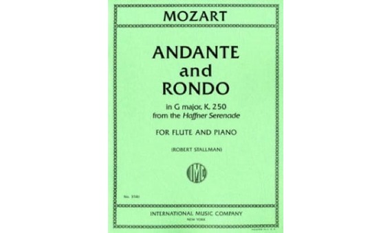 MOZART W.A. - ANDANTE Y RONDO SOL M K.250
