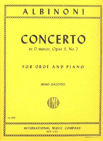 ALBINONI T. - CONCIERTO REm OBOE - OP.9 Nº2