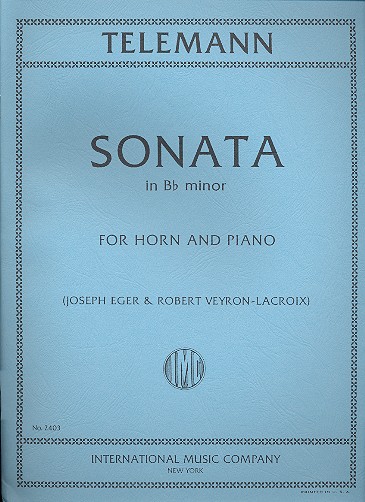 TELEMANN G.P. - SONATA SIb m - TROMPA Y PIANO