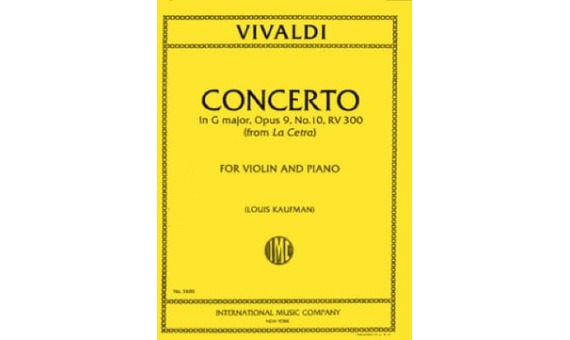 VIVALDI A. - CONCIERTO SOL M OP.9 Nº10 (LA CETRA) - RV.300