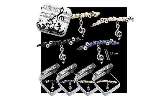 REGALO - PULSERA CLAVE COLGANDO CLAVE DE SOL 4 COLORES