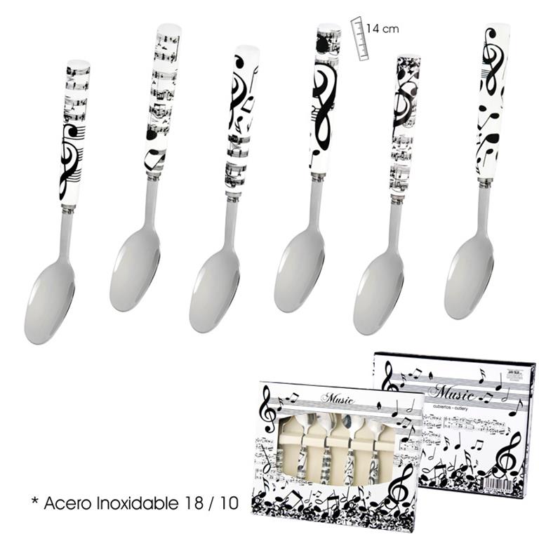 REGALO - SET 6 CUCHARILLA NOTAS MUSICA