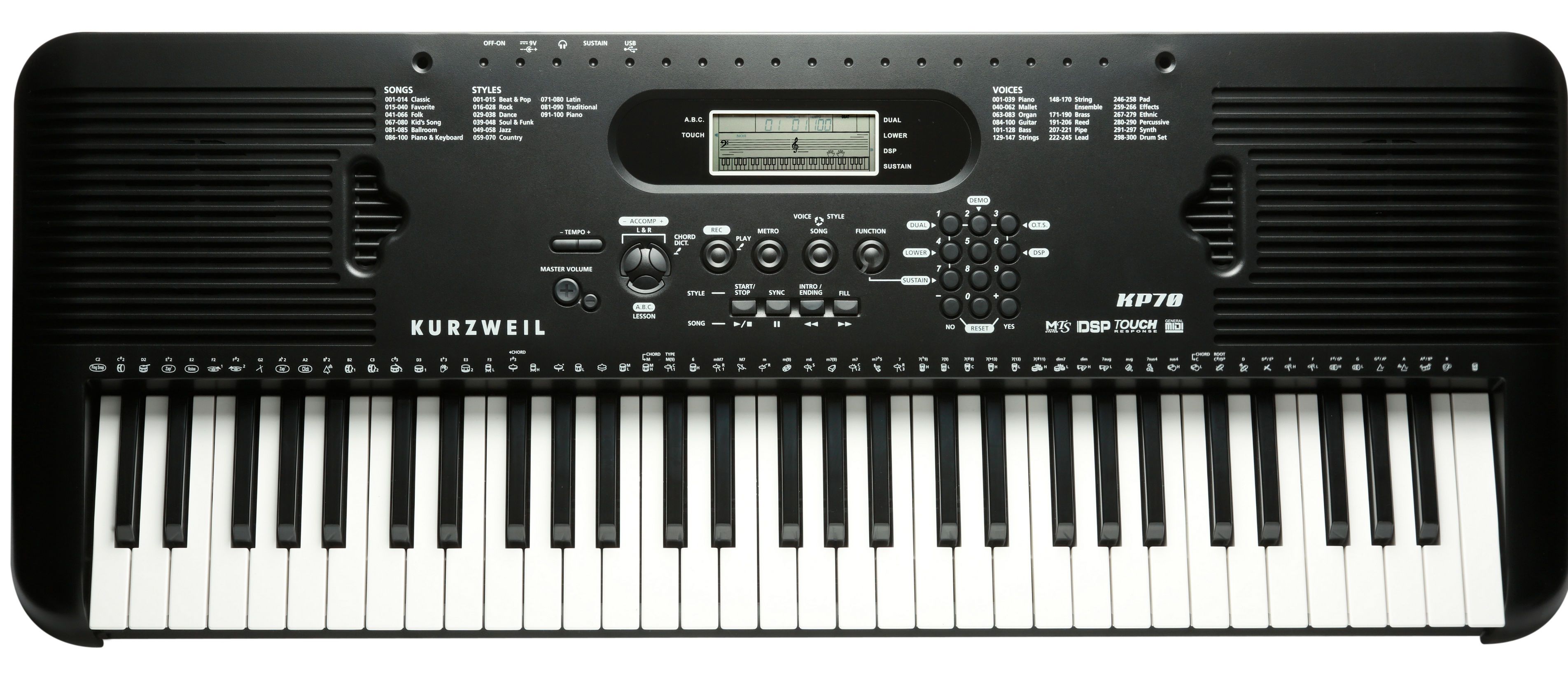 TECLADO - KURZWEIL KP70 61 TECLAS SENSITIVAS +USB