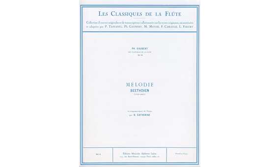 BEETHOVEN L.V. - MELODIA (REV.GAUBERT) FLAUTA Y PIANO