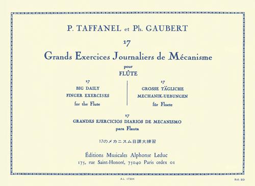 TAFFANEL-GAUBERT - GRANDES EJERCICIOS DIARIOS DE MECANISMO (17) (FL)
