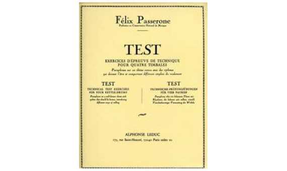 PASSERONE F. - TEST EJERCICIOS TECNICA 4 TIMBALES