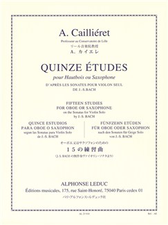 CAILLERET A. - ESTUDIOS (15) SOBRE LAS SONATAS DE VIOLIN SOLO DE BACH
