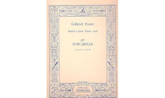 ED26490FAURE G. - BARCAROLA Nº 4 OP.44 PIANO
