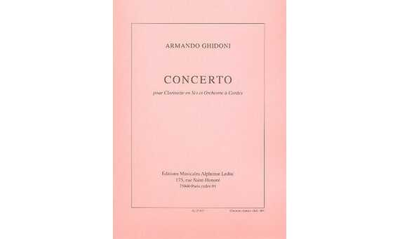 GHIDONI A. - CONCIERTO (CLARINETE Y PIANO)