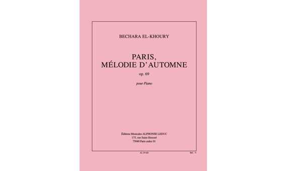 BECHARA EL KHOURY - PARIS MELODIA DE OTOÑO OP.69 PIANO