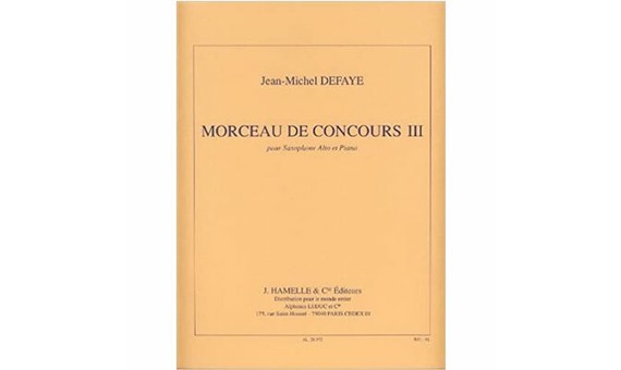 DEFAYE J.M. - PIEZA DE CONCURSO III -